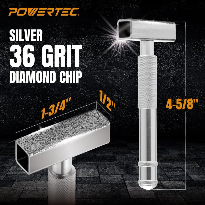POWERTEC Grinding Wheel Dresser for Bench Grinder Wheel, Diamond Dresser, Diamond Dressing Tool for Deburring Use on Aluminum Oxide, Silicon Carbide Grinding Wheel to Smooth Grinding Surface - 71003 - Image 2